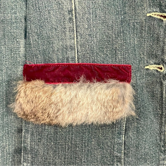 Rubber Doll Jean Jacket with Lace, Fur and Ribbon Trim! I’ve added a free top! - Picture 5 of 14